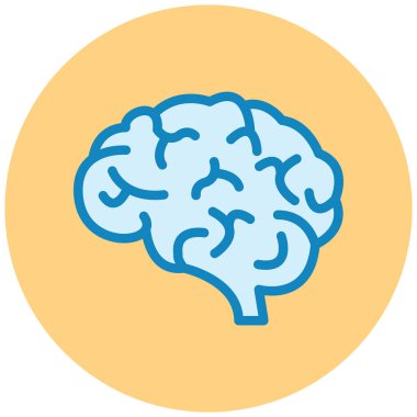 Beyin. Web simgesi basit tasarım