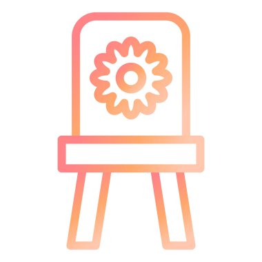 Oyuncak sandalye. Web simgesi vektör illüstrasyonu