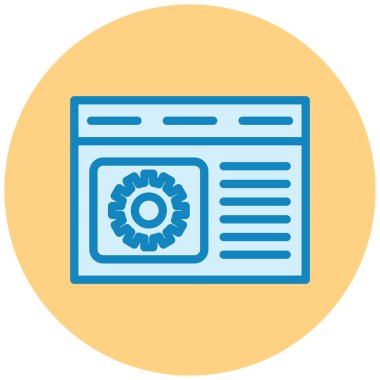 Kodlama. Web simgesi basit illüstrasyon