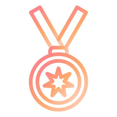 Madalya modern ikon vektör illüstrasyonu 