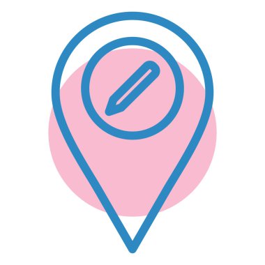 pin konumu işaretleyici düz vektör simgesi