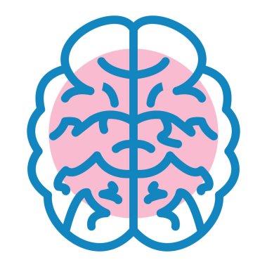 Beyin. Web simgesi basit illüstrasyon