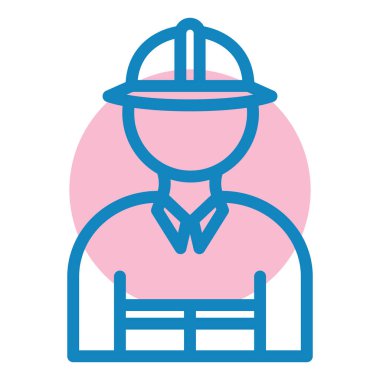 İtfaiyeci. Web simgesi basit illüstrasyon