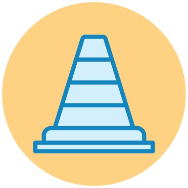 Trafik konisi. Web simgesi basit tasarım