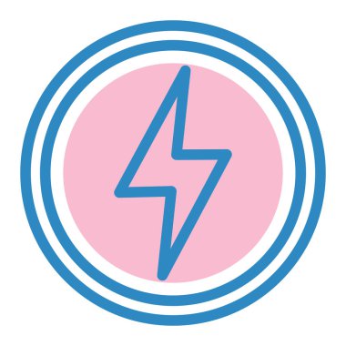 Şimşek simgesi vektör illüstrasyonu