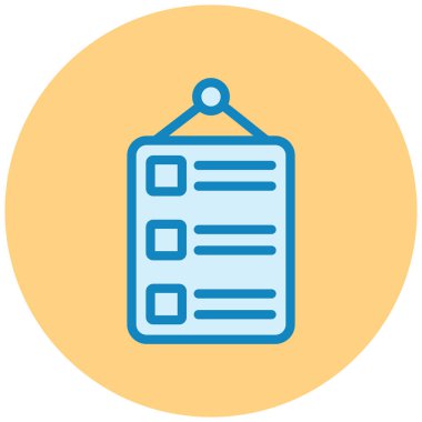 Kontrol listesi. Web simgesi basit tasarım