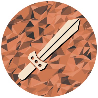 Modern kılıç simgesinin vektör çizimi