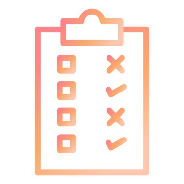 Kontrol listesi modern simge vektör illüstrasyonu 