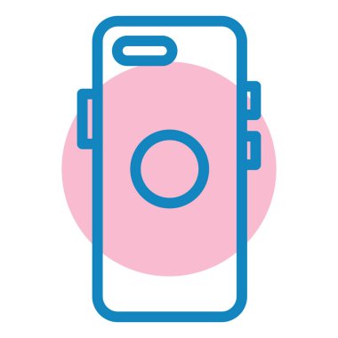 Akıllı telefon kamerası. Web simgesi basit illüstrasyon