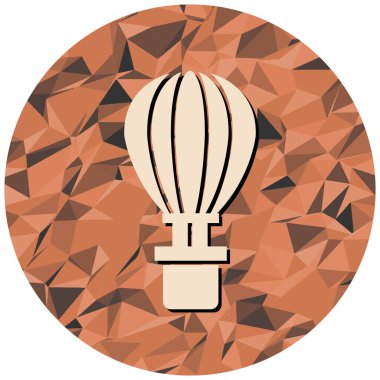 Beyaz arka planda izole edilmiş sıcak hava balonu simgesi. seyahat sembolü çizimi.