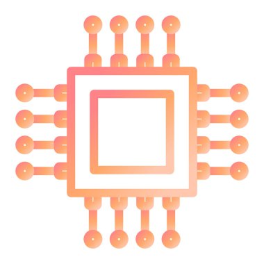 İşlemci. Web simgesi basit illüstrasyon