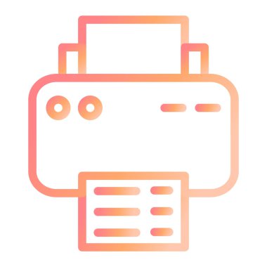 Yazıcı. Web simgesi basit illüstrasyon