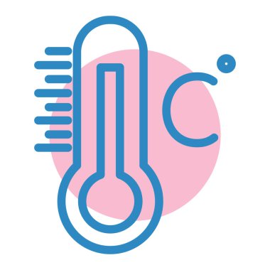 termometre simgesi vektör illüstrasyonu