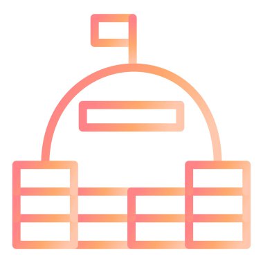 Bunker modern simge vektör illüstrasyonu 