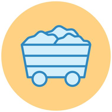 El arabası. Web simgesi basit illüstrasyon