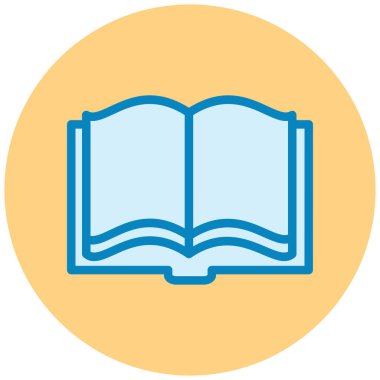 Kitap. Web simgesi basit illüstrasyon
