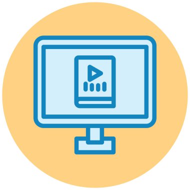 video. Web simgesi basit illüstrasyon