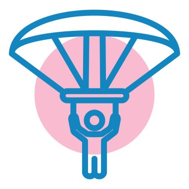 Paraşüt. Web simgesi basit tasarım