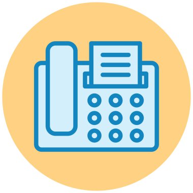 faks. Web simgesi basit illüstrasyon