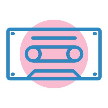 kaset teybi ikon vektör çizimi