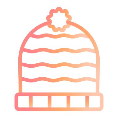 Yün Şapka. Web simgesi basit illüstrasyon 