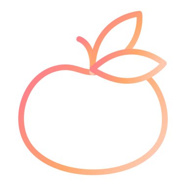 mandarin. Web simgesi basit illüstrasyon 