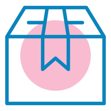 Paket var. Web simgesi basit illüstrasyon