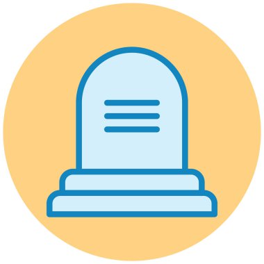 Mezar taşı. Web simgesi basit illüstrasyon