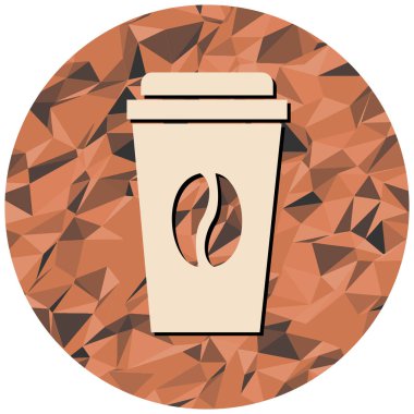 Kahve fincanı ikonu. Web için sıcak çikolata vektör simgelerinin düz çizimi