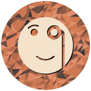 Mutlu yüz simgesi simgesi. Web için sevimli gülümseme vektör simgelerinin çizgi film çizimi