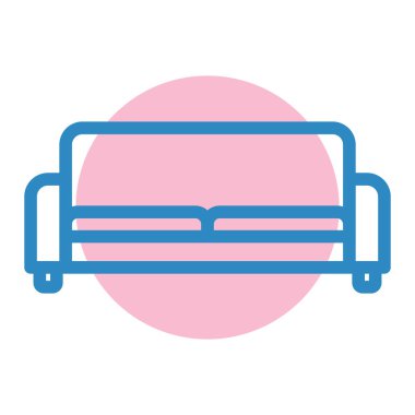 Kanepe. Web simgesi basit illüstrasyon