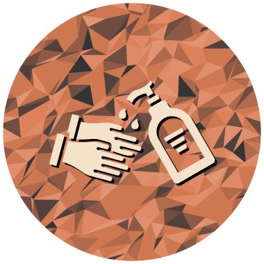 çamaşır elleri simgesi, vektör illüstrasyonu basit tasarım