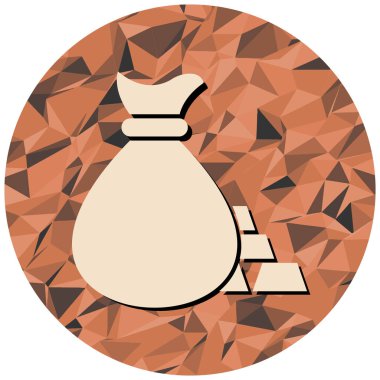 Vektör illüstrasyonu, torba simgesi 