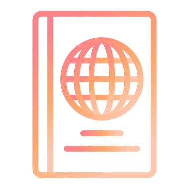 pasaport modern ikon vektör illüstrasyonu