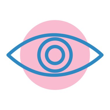 Göz vektör glif simgesini