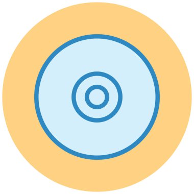 CD mi? Web simgesi basit illüstrasyon