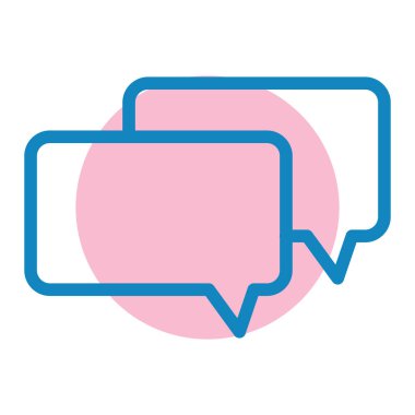 Sohbet kabarcığı vektör illüstrasyonu