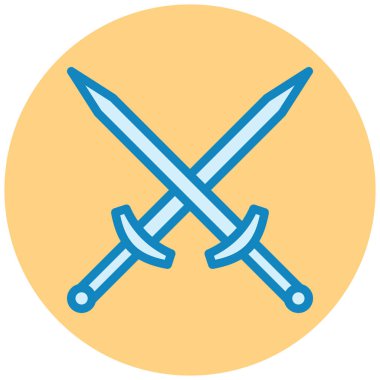 Kılıç. Web simgesi basit illüstrasyon