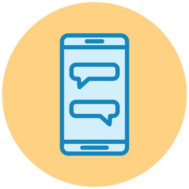 Cep telefonu simgesi, vektör illüstrasyonu