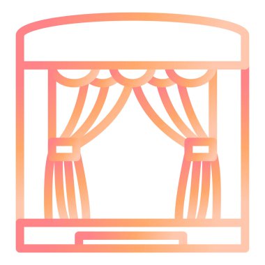 Sahne modern ikon vektör illüstrasyonu 