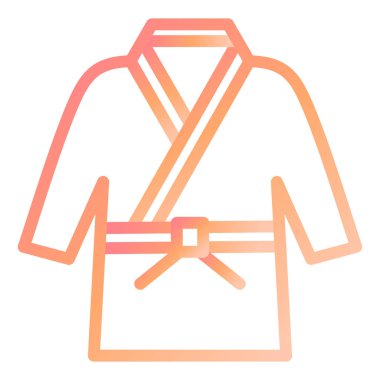 Karate Kostüm Modern ikon vektör çizimi 
