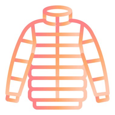 Kabarık Ceket. Web simgesi vektör illüstrasyonu