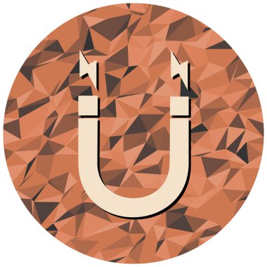 Tek mıknatıs simgesinin vektör çizimi