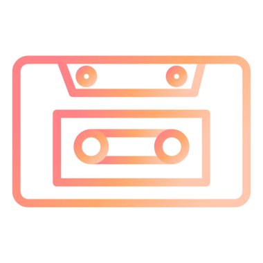 kaset kaset simgesi, vektör illüstrasyonu