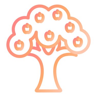 Meyve Ağacı Modern ikon vektör çizimi 