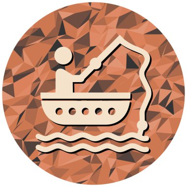 Çemberdeki bir balıkçının çizimi