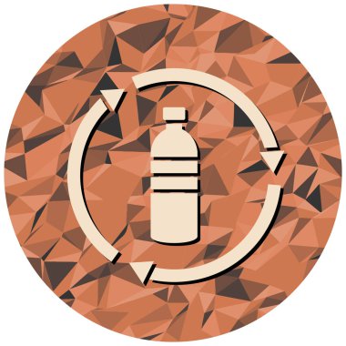 Beyaz arkaplanda izole edilmiş şişe simgesi ve düz resim.