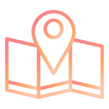 harita modern simge vektör illüstrasyonu 