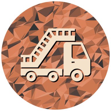 Kamyon ikonu. vektör illüstrasyonu