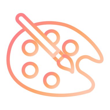 Palet 'i boya. Web simgesi basit illüstrasyon 